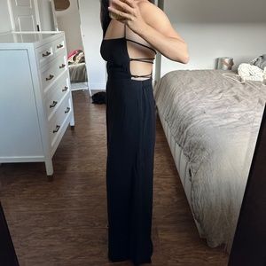 Free People Black Strappy Jumpsuit